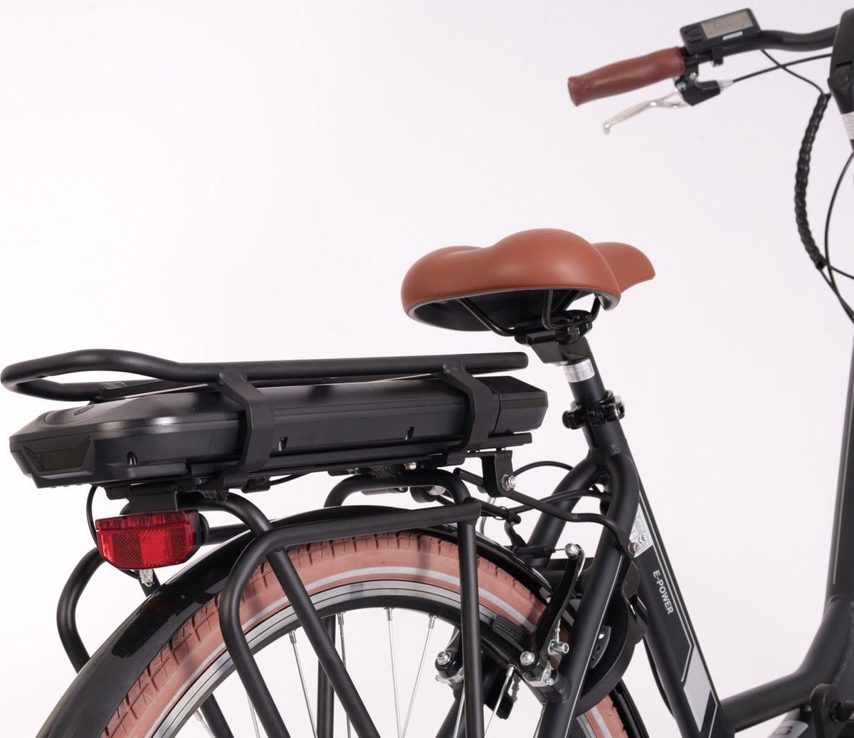 Minerva E-city elektrische fiets voorwielmotor donkergrijs