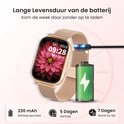 Avalue AMOLED & AI Smartwatch Dames & Heren - Activity Tracker met Bluetooth Call, Stappenteller en Bloeddrukmeter - Geschikt voor alle Smartphones - Roségoud