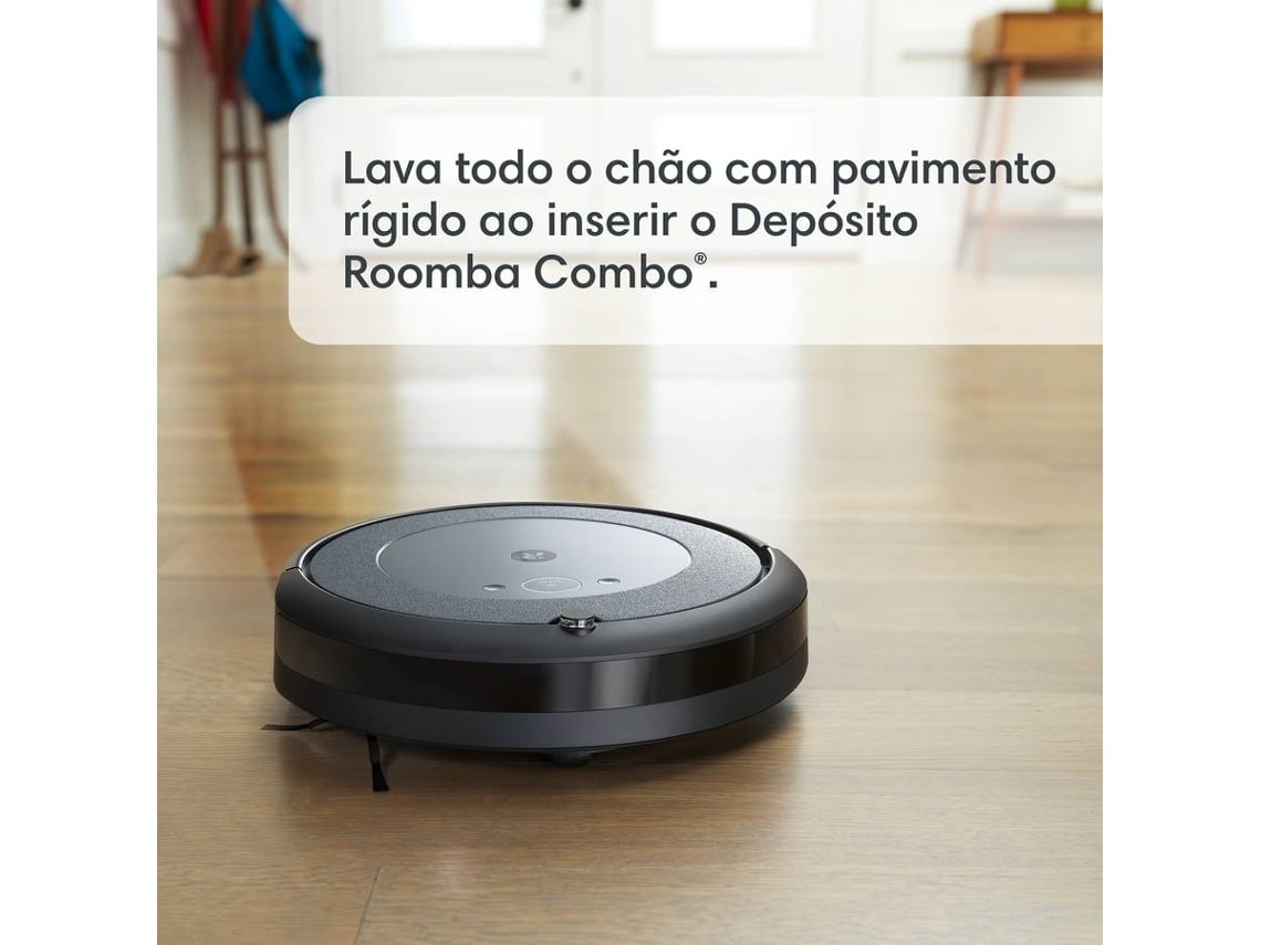 IROBOT Roomba Combo I5+ Grijze getextureerde robotstofzuiger